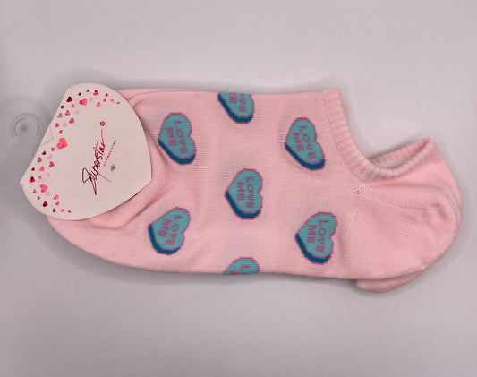 Pink heart socks