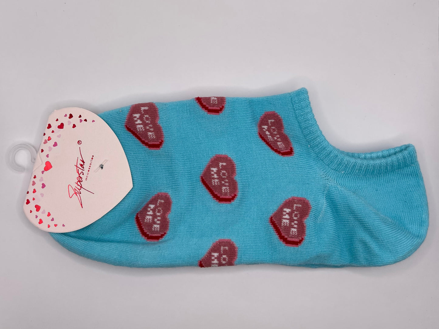 Blue heart socks