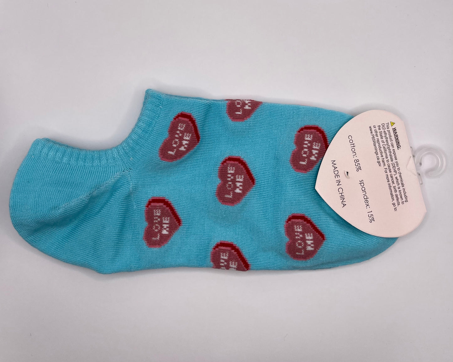 Blue heart socks