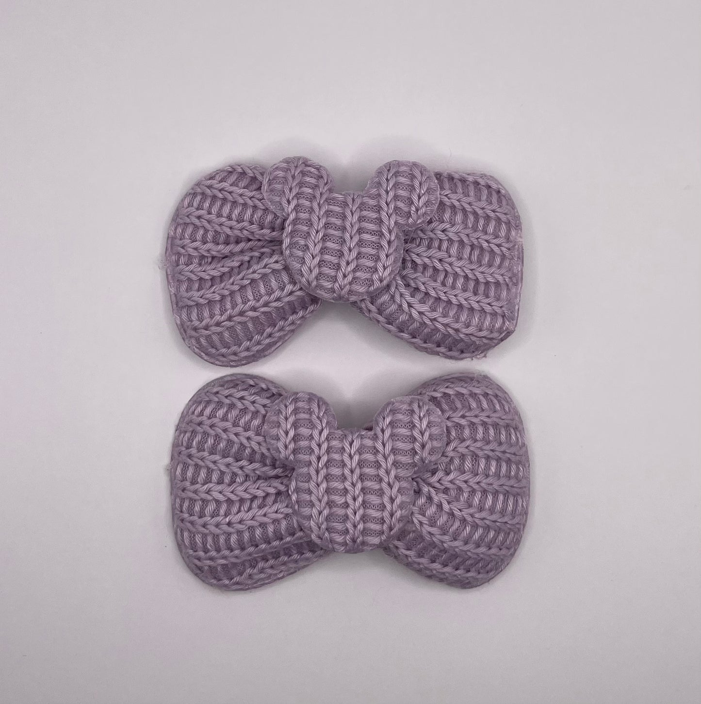 Two baby Minnie bows (purple)