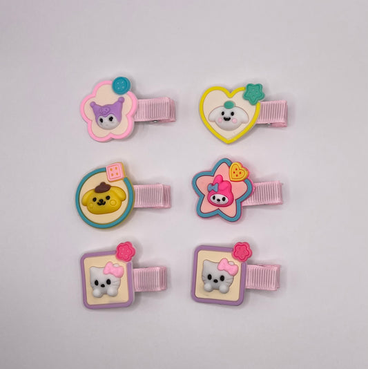 6-pack baby hair clips