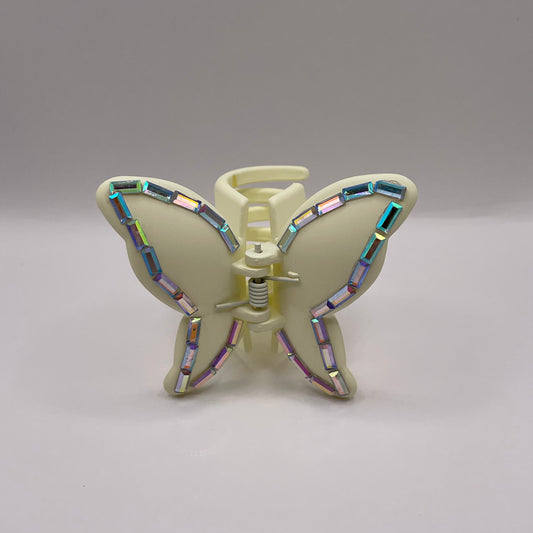 Butterfly hair claw (light yellow)