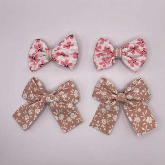 4-pack baby flower bows