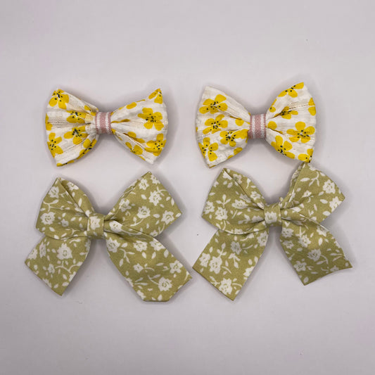 4-pack baby flower bows