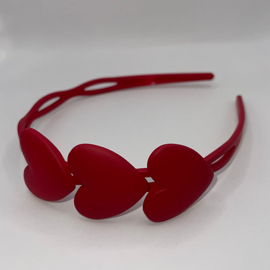 Hearts headband (red)