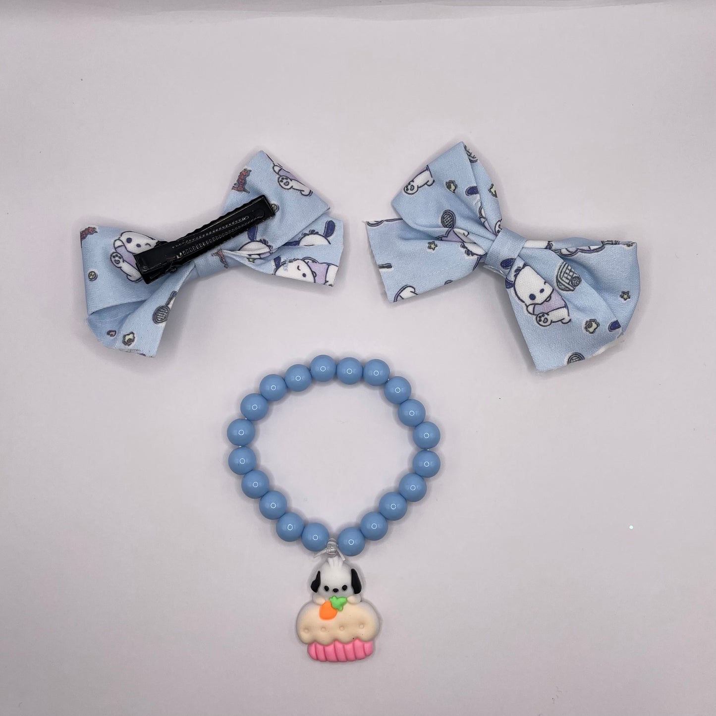 Two bows + bracelet set