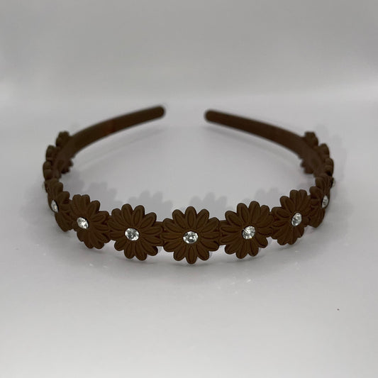 Flower headband (brown)