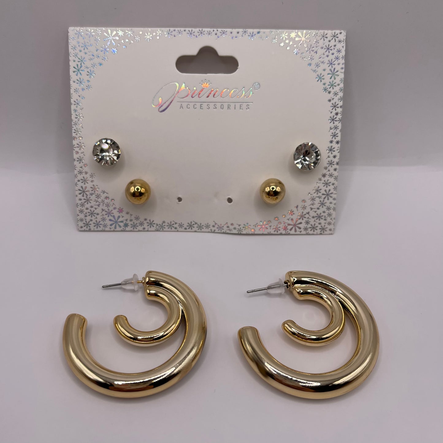 3-pack of earrings (color gold)