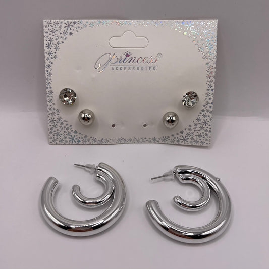 3-pack of earrings (color silver)